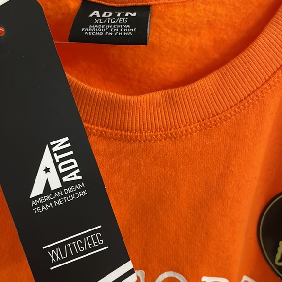 ADTN Men's Too Old For This Sheet Sweatshirt Size XXL in Orange - Picture 4 of 5